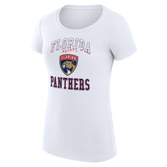 Florida Panthers G-III 4Her by Carl Banks Women's Super-Slim Fit Lightweight Team Logo Graphic T-Shirt - White T-shirts