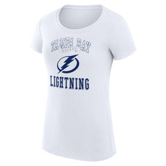 Tampa Bay Lightning G-III 4Her by Carl Banks Women's Super-Slim Fit Lightweight Team Logo Graphic T-Shirt - White T-shirts