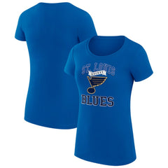 St. Louis Blues G-III 4Her by Carl Banks Women's Super-Slim Fit Lightweight Team Logo Graphic T-Shirt - Blue T-shirts