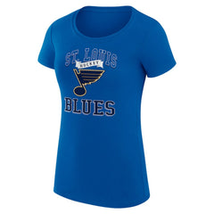 St. Louis Blues G-III 4Her by Carl Banks Women's Super-Slim Fit Lightweight Team Logo Graphic T-Shirt - Blue T-shirts