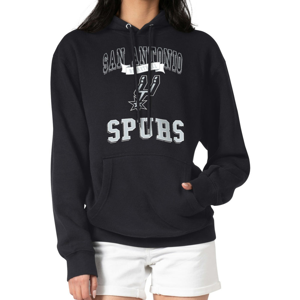 San Antonio Spurs G-III 4Her by Carl Banks Women's Graphic Fleece Pullover Hoodie - Black on sale