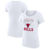 Chicago Bulls G-III 4Her by Carl Banks Women's Super-Slim Fit Lightweight Team Logo T-Shirt sale - White sale