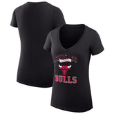Chicago Bulls G-III 4Her by Carl Banks Women's Super-Slim Fit Lightweight Team Logo V-Neck T-Shirt sale - Black discount