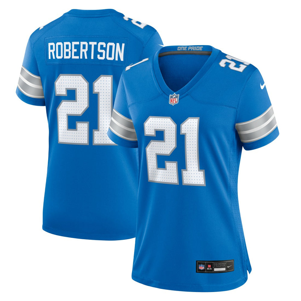 Amik Robertson Detroit Lions Women's Team Game Jersey - Blue for sale