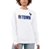 Houston Texans G-III 4Her by Carl Banks Women's H-Town Fleece Pullover Sweatshirt - White online