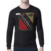Minnesota Wild Starter Shield Long Sleeve Graphic T-Shirt - Black T-shirts