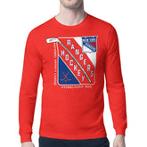 New York Rangers Starter Shield Long Sleeve Graphic T-Shirt - Red T-shirts