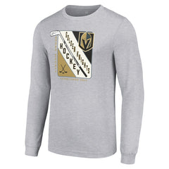Vegas Golden Knights Starter Shield Long Sleeve Graphic T-Shirt - Heather Gray T-shirts