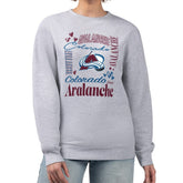 Colorado Avalanche G-III 4Her by Carl Banks Women's Collage Graphic Fleece Long Sleeve Pullover Sweatshirt - Heather Gray Sweatshirts