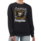 Pittsburgh Penguins G-III 4Her by Carl Banks Women's Collage Graphic Fleece Long Sleeve Pullover Sweatshirt - Black Sweatshirts