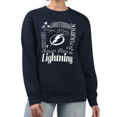 Tampa Bay Lightning G-III 4Her by Carl Banks Women's Collage Graphic Fleece Long Sleeve Pullover Sweatshirt - Navy Sweatshirts