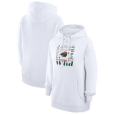 Minnesota Wild G-III 4Her by Carl Banks Women's Collage Team Graphic Tri-Blend Fleece Pullover Hoodie - White Hoodies
