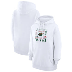 Minnesota Wild G-III 4Her by Carl Banks Women's Collage Team Graphic Tri-Blend Fleece Pullover Hoodie - White Hoodies