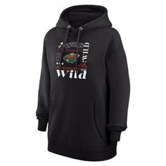 Minnesota Wild G-III 4Her by Carl Banks Women's Collage Team Graphic Tri-Blend Fleece Pullover Hoodie - Black Hoodies