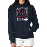 Washington Capitals G-III 4Her by Carl Banks Women's Collage Team Graphic Tri-Blend Fleece Pullover Hoodie - Navy Hoodies
