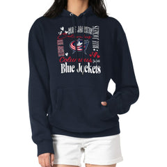 Columbus Blue Jackets G-III 4Her by Carl Banks Women's Collage Team Graphic Tri-Blend Fleece Pullover Hoodie - Navy Hoodies