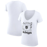 Los Angeles Kings G-III 4Her by Carl Banks Women's Super-Slim Fit Lightweight Collage Team Graphic T-Shirt - White T-shirts