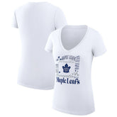 Toronto Maple Leafs G-III 4Her by Carl Banks Women's Super-Slim Fit Lightweight Collage Team Graphic T-Shirt - White T-shirts