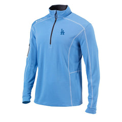 Los Angeles Dodgers Cooperstown Collection Omni-Wick Shotgun Quarter-Zip Top Light Blue