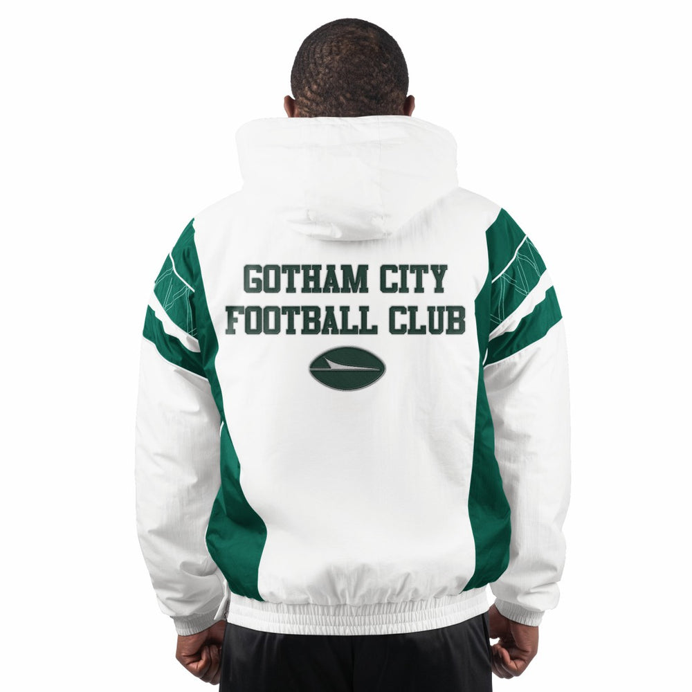 New York Jets Starter Gotham City Half-Zip Hoodie Jacket - White online