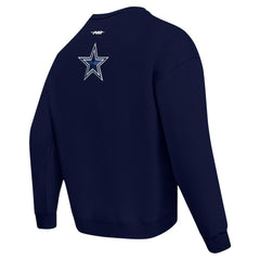 Dallas Cowboys Pro Standard Turn It Up Drop Shoulder Pullover Sweatshirt - Navy discount