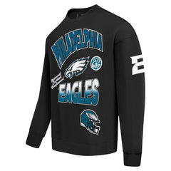 Philadelphia Eagles Pro Standard Turn It Up Drop Shoulder Pullover Sweatshirt - Black cheap
