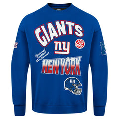 New York Giants Pro Standard Turn It Up Drop Shoulder Pullover Sweatshirt - Royal on sale