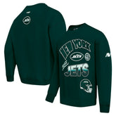 New York Jets Pro Standard Turn It Up Drop Shoulder Pullover Sweatshirt - Green discount