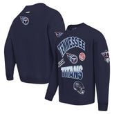 Tennessee Titans Pro Standard Turn It Up Drop Shoulder Pullover Sweatshirt - Navy discount