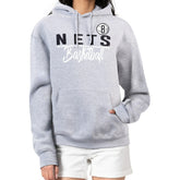 Brooklyn Nets G-III 4Her by Carl Banks Women's Graphics Fleece Pullover Hoodie - Heather Gray for sale