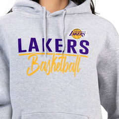 Los Angeles Lakers G-III 4Her by Carl Banks Women's Graphics Fleece Pullover Hoodie - Heather Gray cheap