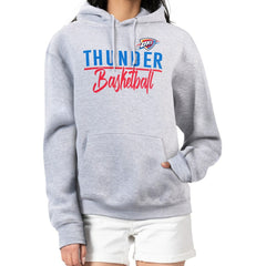 Oklahoma City Thunder G-III 4Her by Carl Banks Women's Graphics Fleece Pullover Hoodie - Heather Gray on sale