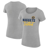 Denver Nuggets G-III 4Her by Carl Banks Women's Super-Slim Fit Lightweight Team Sport V-Neck T-Shirt sale - Heather Gray cheap