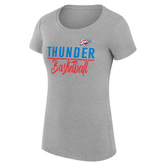 Oklahoma City Thunder G-III 4Her by Carl Banks Women's Super-Slim Fit Lightweight Team Sport V-Neck T-Shirt - Heather Gray sale