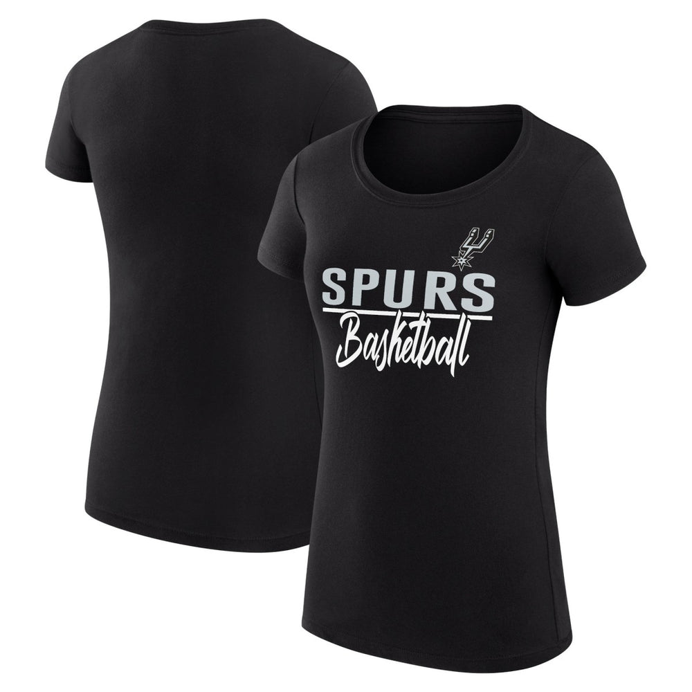 San Antonio Spurs G-III 4Her by Carl Banks Women's Super-Slim Fit Lightweight Team Sport V-Neck T-Shirt - Black sale