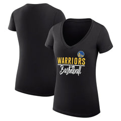Golden State Warriors G-III 4Her by Carl Banks Women's Super-Slim Fit Lightweight Team Sport V-Neck T-Shirt sale - Black for sale