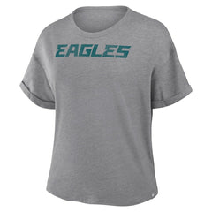 Philadelphia Eagles Women's Swing Pass Tri-Blend Boxy T-Shirt - Heather Gray online