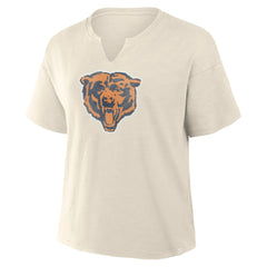 Chicago Bears Women's Trick Play Slub Boxy T-Shirt - Cream discount