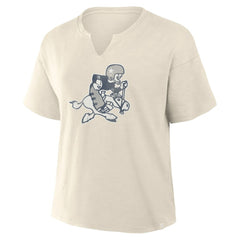 Dallas Cowboys Women's Trick Play Slub Boxy T-Shirt - Cream sale