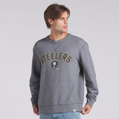 Pittsburgh Steelers Loop Terry Pullover Sweatshirt - Heather Gray on sale