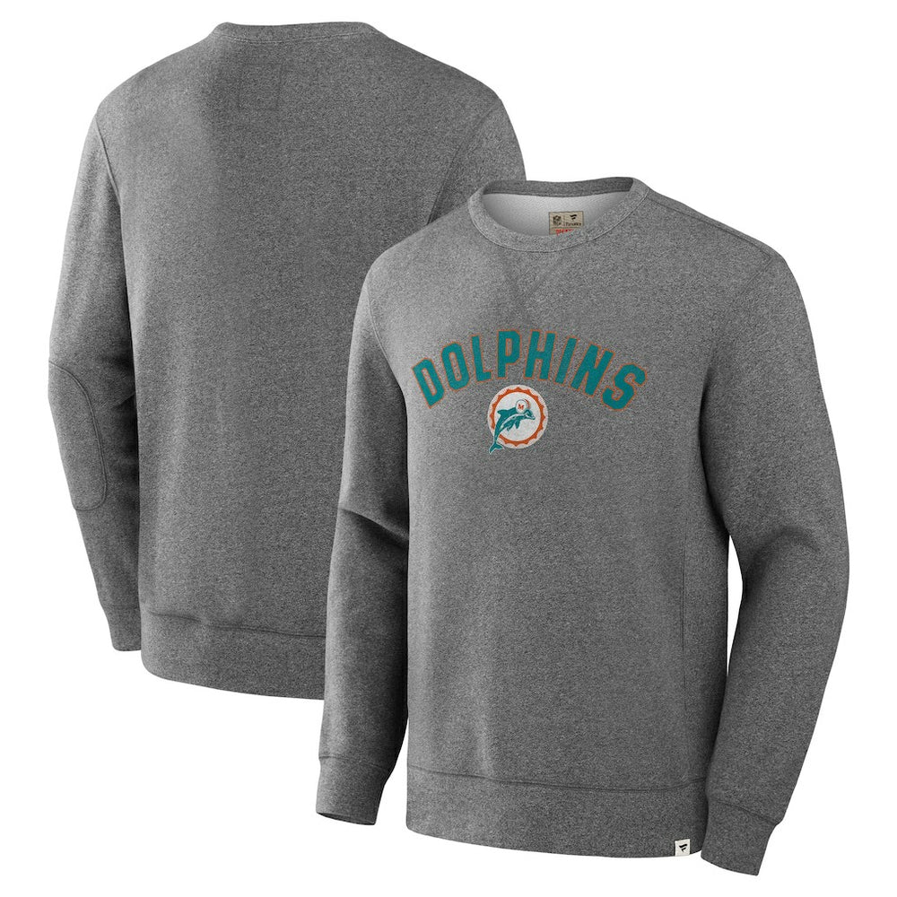 Miami Dolphins Loop Terry Pullover Sweatshirt - Heather Gray sale