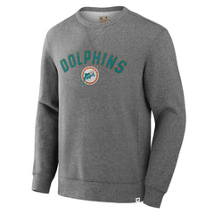 Miami Dolphins Loop Terry Pullover Sweatshirt - Heather Gray sale