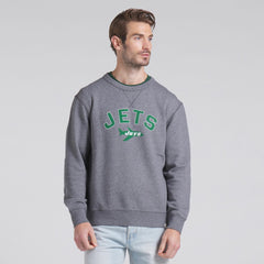 New York Jets Loop Terry Pullover Sweatshirt - Heather Gray cheap