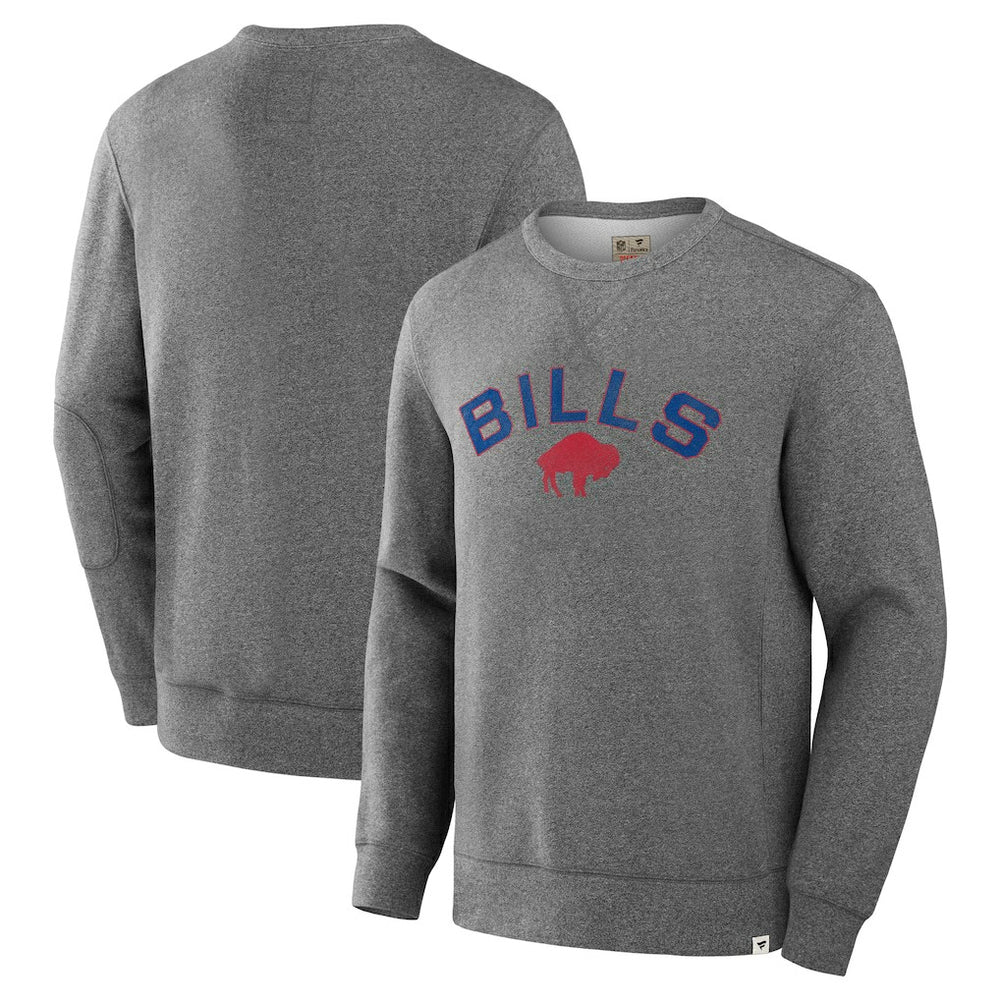 Buffalo Bills Loop Terry Pullover Sweatshirt - Heather Gray sale