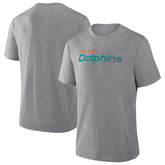 Miami Dolphins Pass Rush Tri-Blend T-Shirt - Heather Gray on sale