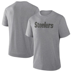Pittsburgh Steelers Pass Rush Tri-Blend T-Shirt - Heather Gray outlet