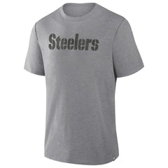 Pittsburgh Steelers Pass Rush Tri-Blend T-Shirt - Heather Gray outlet