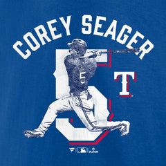 Corey Seager Texas Rangers Player Swing T-Shirt Royal