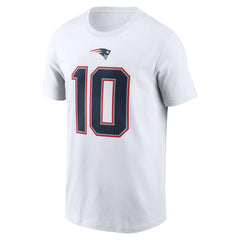 Drake Maye New England Patriots Player Name & Number T-Shirt - White on sale
