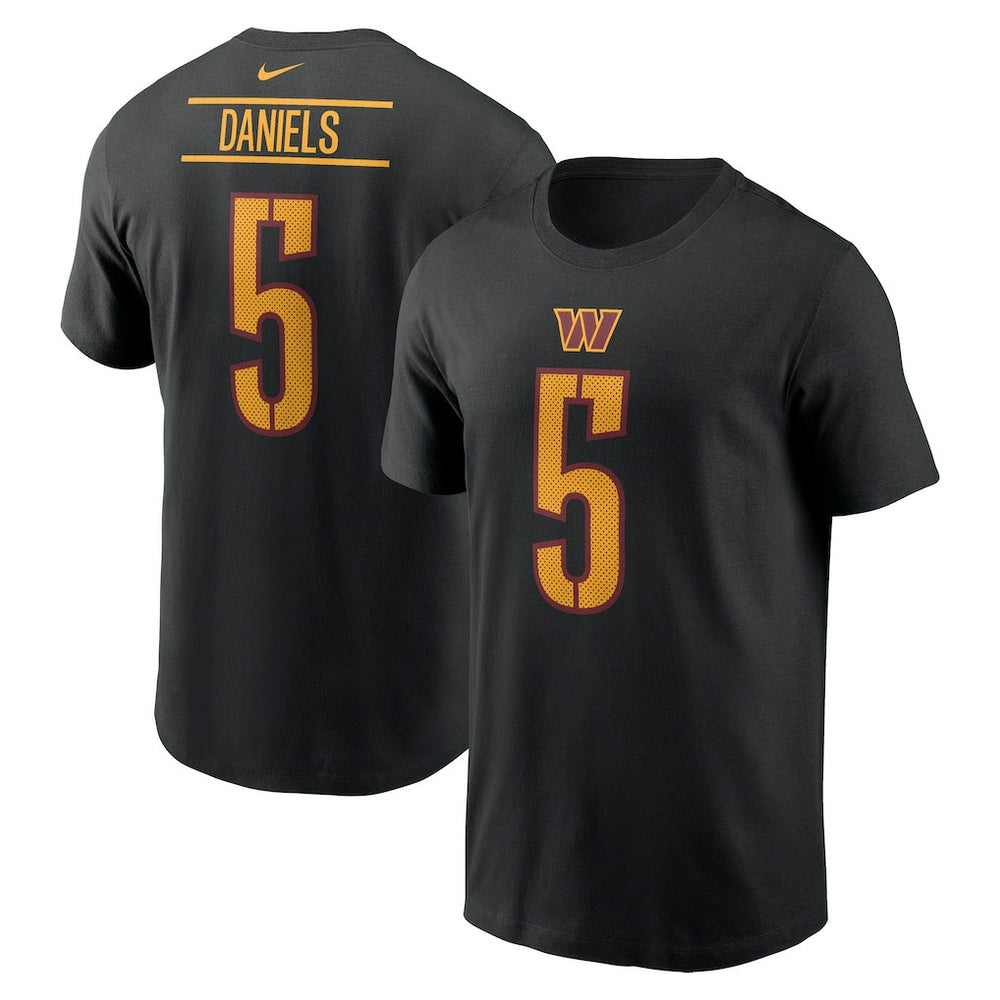 Jayden Daniels Washington Commanders Player Name & Number T-Shirt - Black on sale